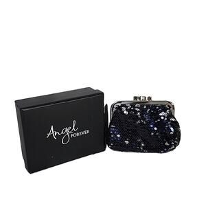 Victoria's Secret Angel Forever Black Sequin Change Purse, NEW